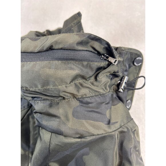 Michael Kors Coat Womens Large Green Camouflage Hooded Full Zip Snaps - Picture 7 of 11